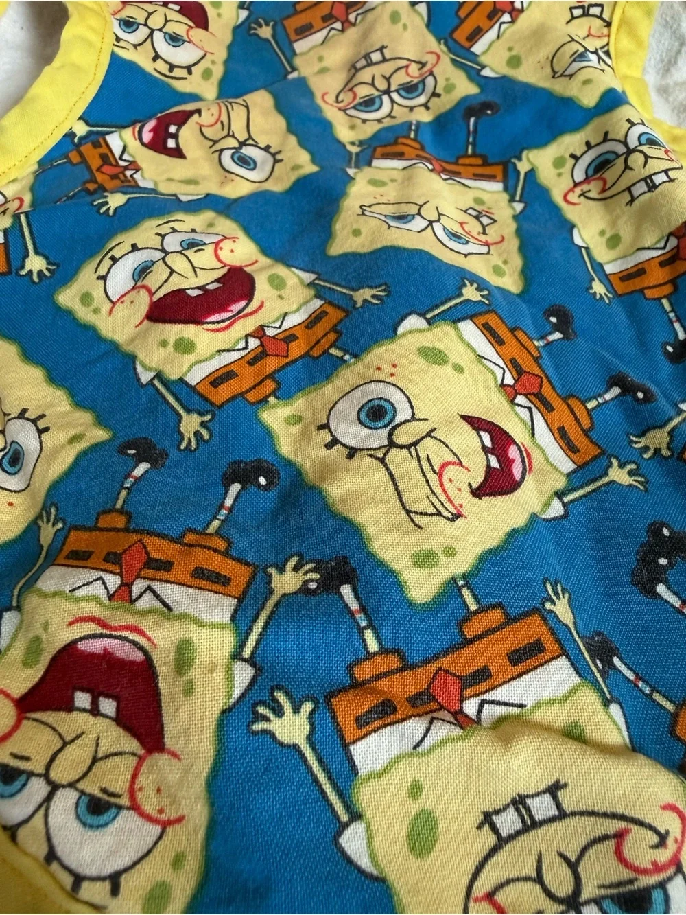 Homemade Escape-Proof SpongeBob Full Coverage Vest Bib